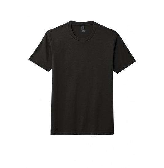 Blank black District DM130 Perfect Tri Tee shown flat without a model